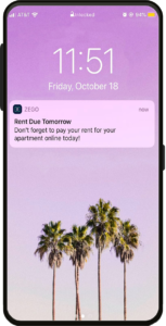 mitigate the impacts of COVID-19 on apartment communities with push notifications for rent reminders