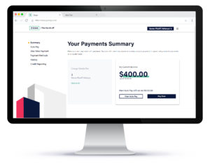 resident payments page summary