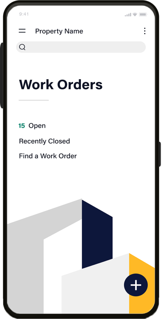 Screenshot of Work Orders in Zego Engage Multifamily Community App