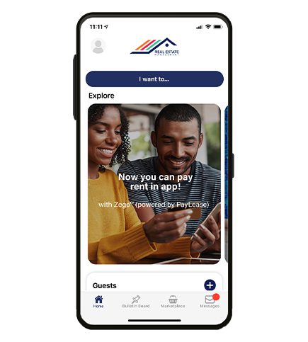 Screenshot of Zego Mobile Doorman, a resident experience app