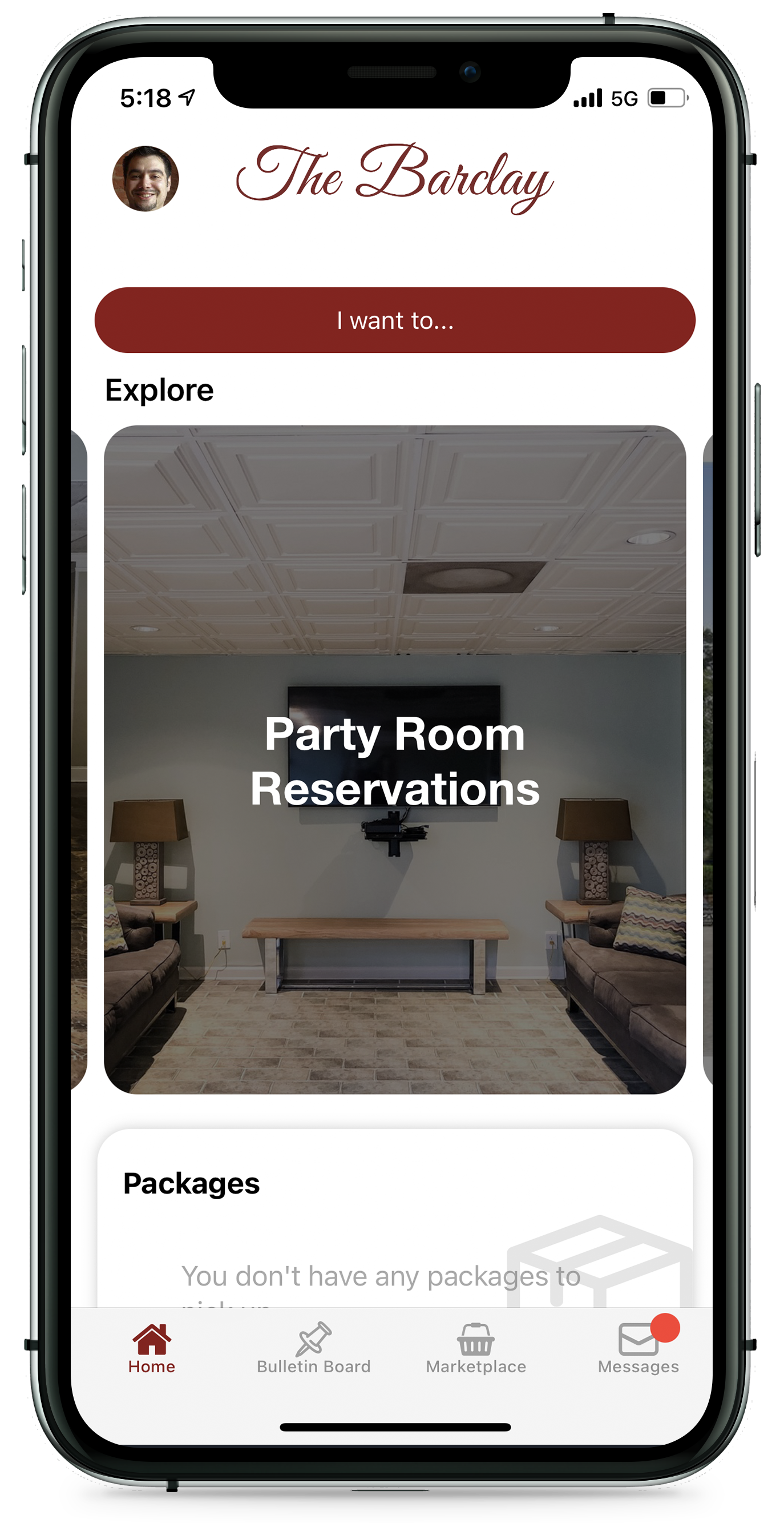 apartment community apps party room reservations