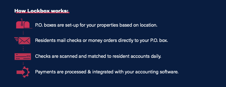A property management tip for apartment managers is to protect your revenue. With Lockbox, you can allow residents to pay with a check but it removes paper checks in your office.