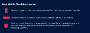 how mobile check scan works to accept rent payments online