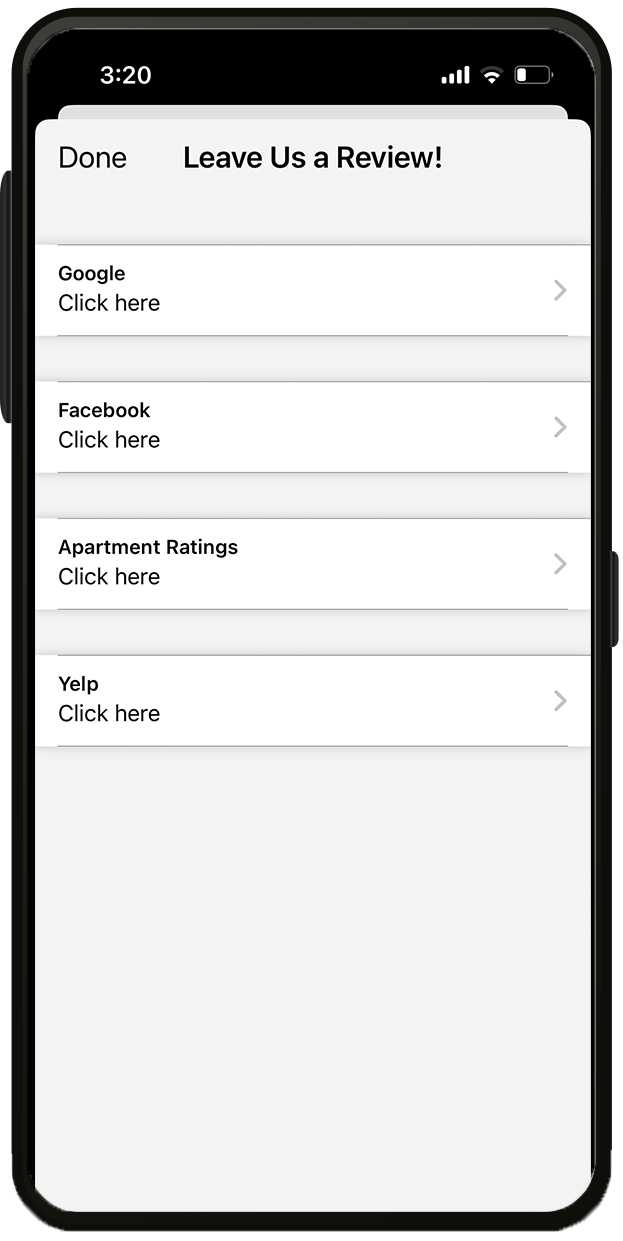 Zego Mobile Doorman content tile: referral reviews screenshot