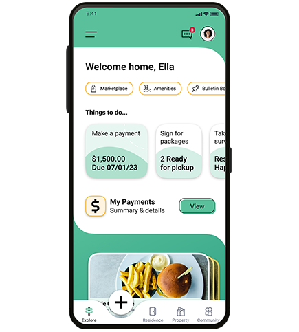 Screenshot of Zego Mobile Doorman, a resident experience app